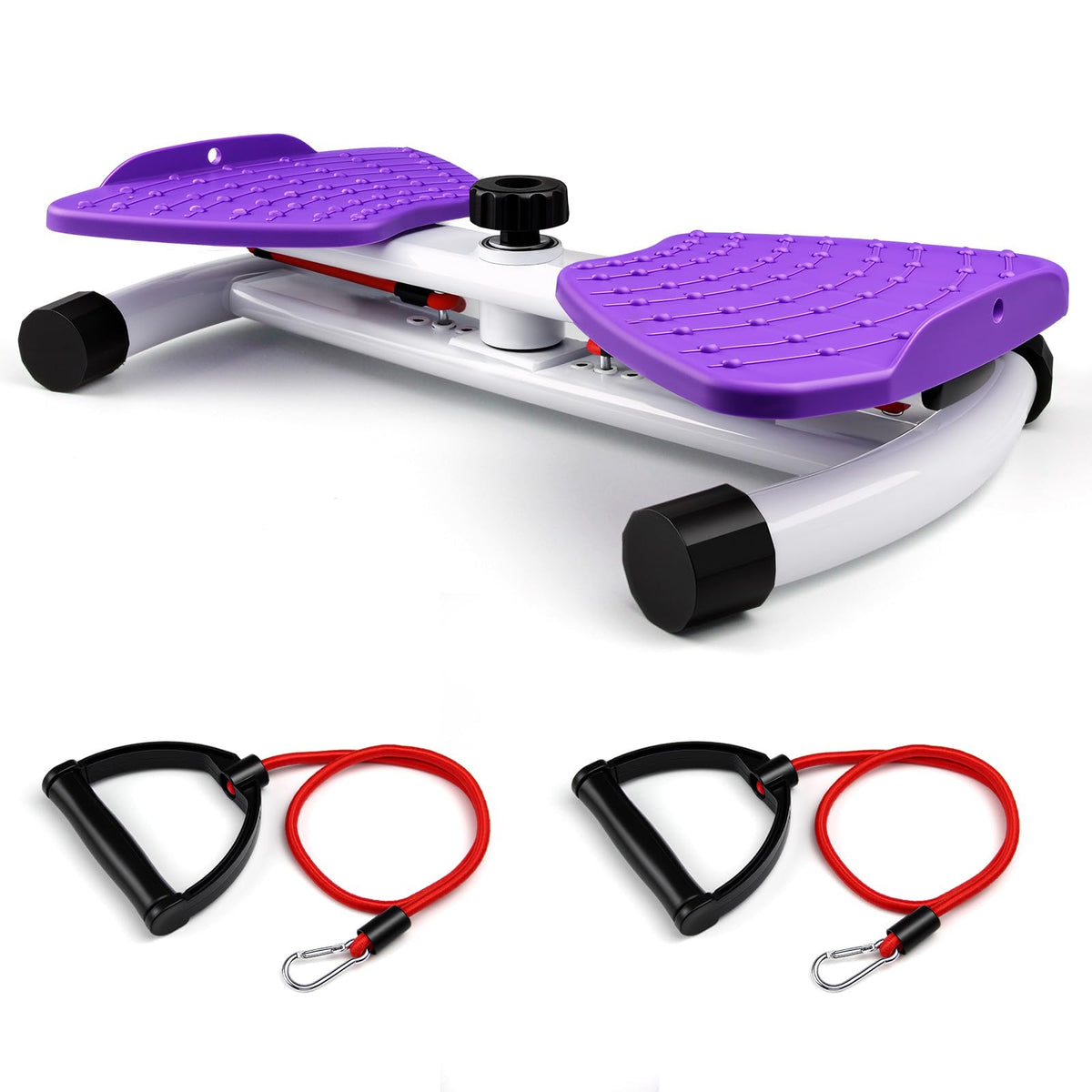 LINHONGFU front view of purple waist twister showing stable base and platform benefit