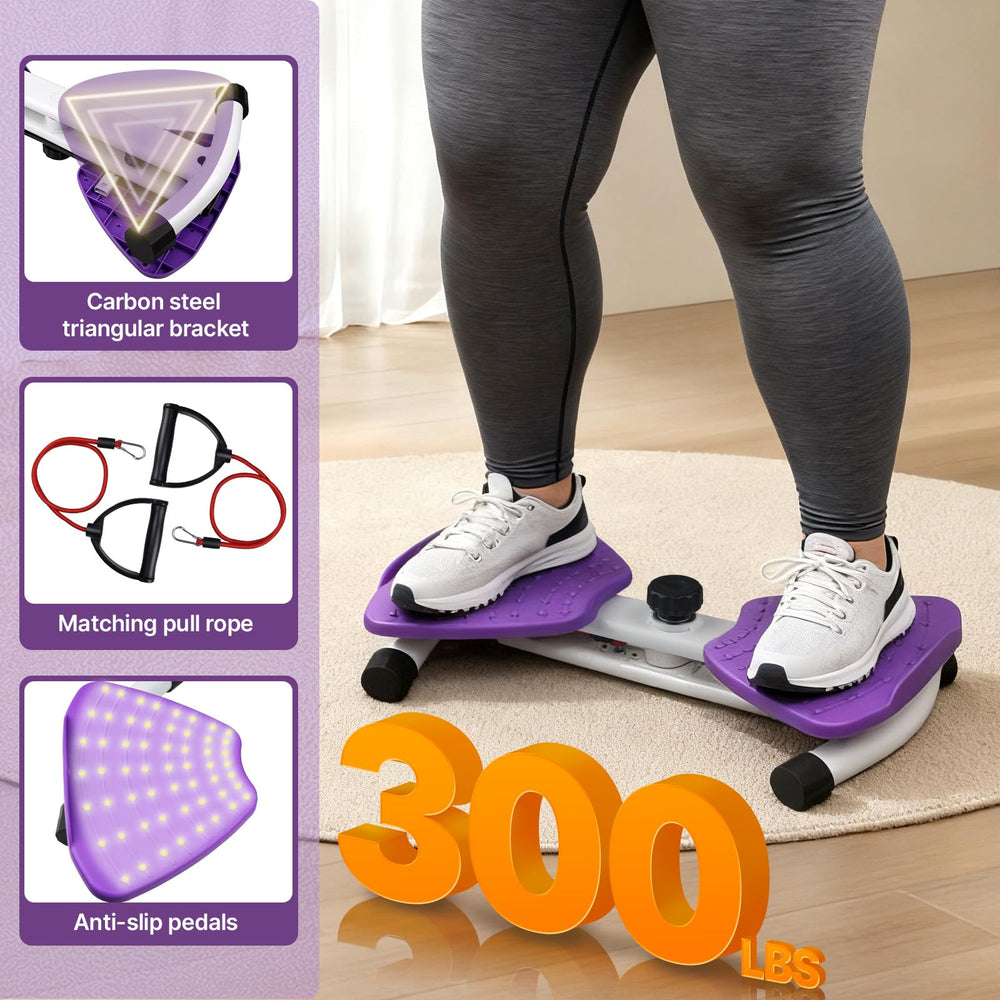 LINHONGFU waist twister beside chair for scale showing compact footprint benefit