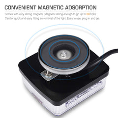 LINKITOM magnetic mount detail securing light to steel trailer frame