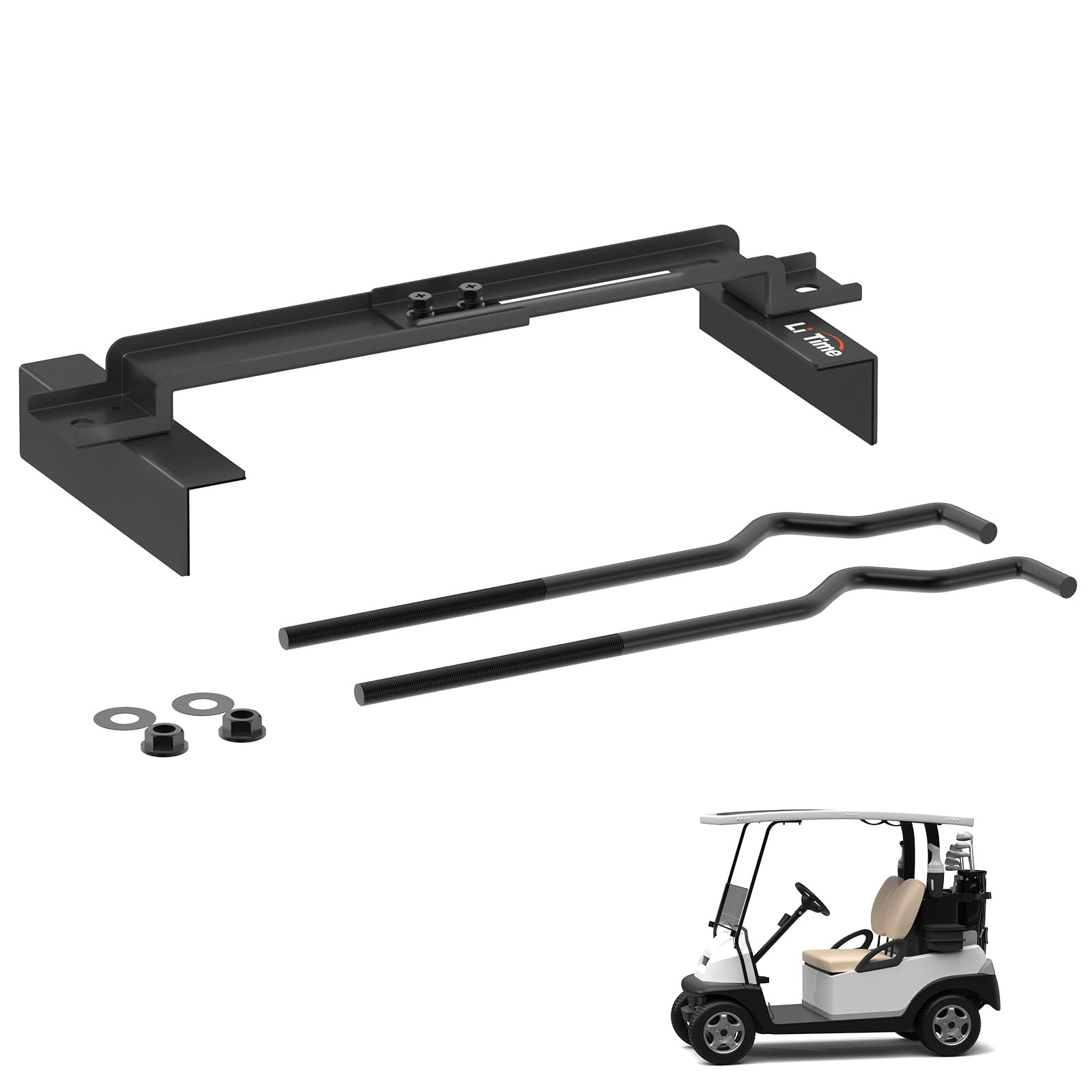Litime front view of assembled kit showing secure clamp and quick install benefit