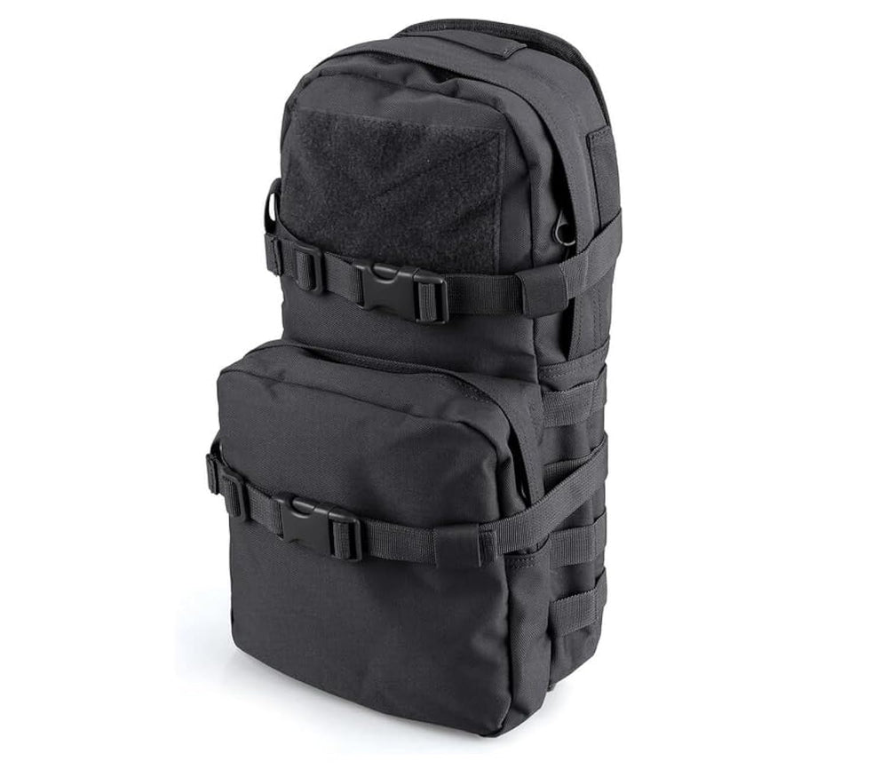 LIVANS front view showing compact hydration carrier and quick-access pocket