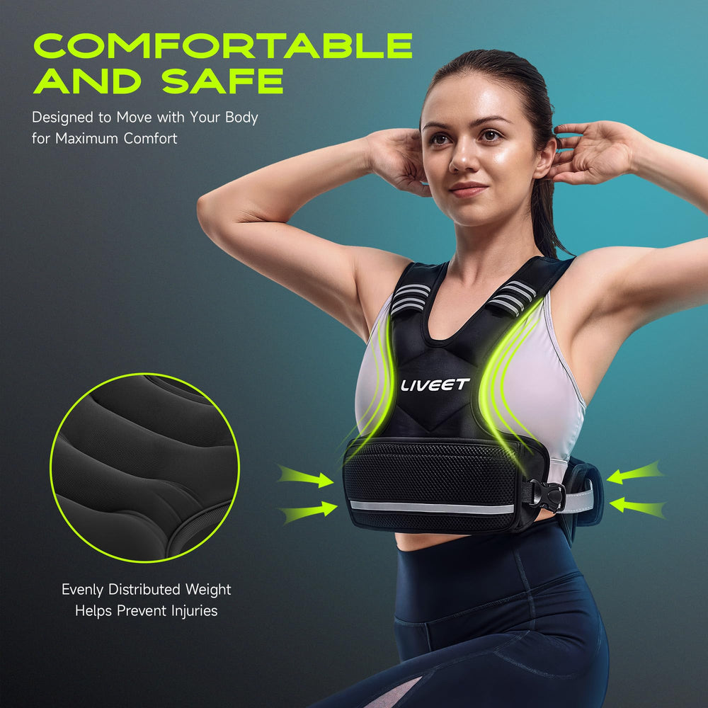 Liveet vest side buckles demonstrating adjustable secure fit