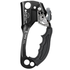 Lixada ascender front view showing compact alloy body and rope path for secure grips