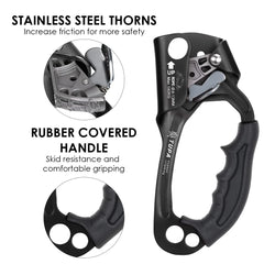 Lixada ascender ergonomic rubber handle detail for one-handed comfort and control
