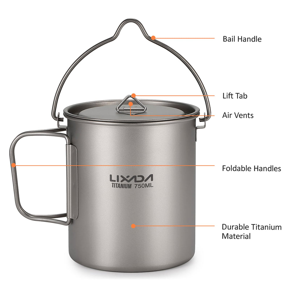 Lixada cup open with foldable handle highlights secure grip while drinking