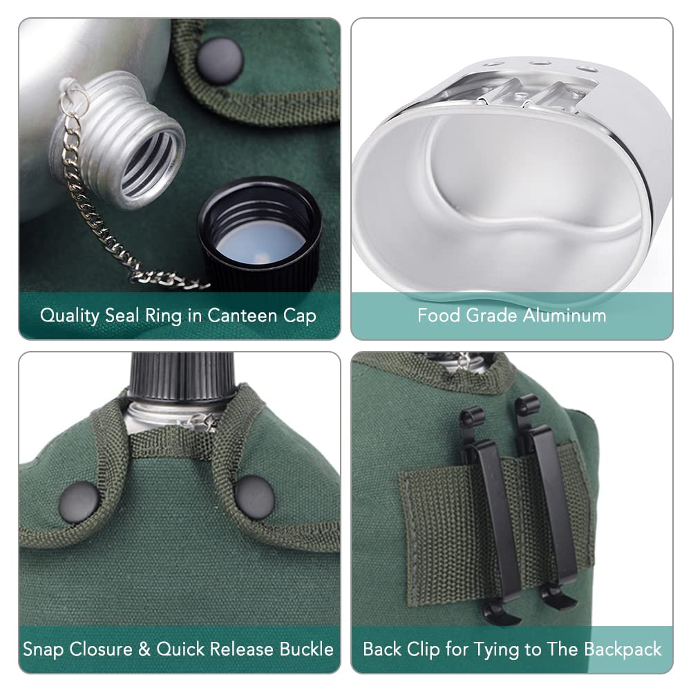 Lixada nested cookware inside green bag demonstrating organized transport and protection