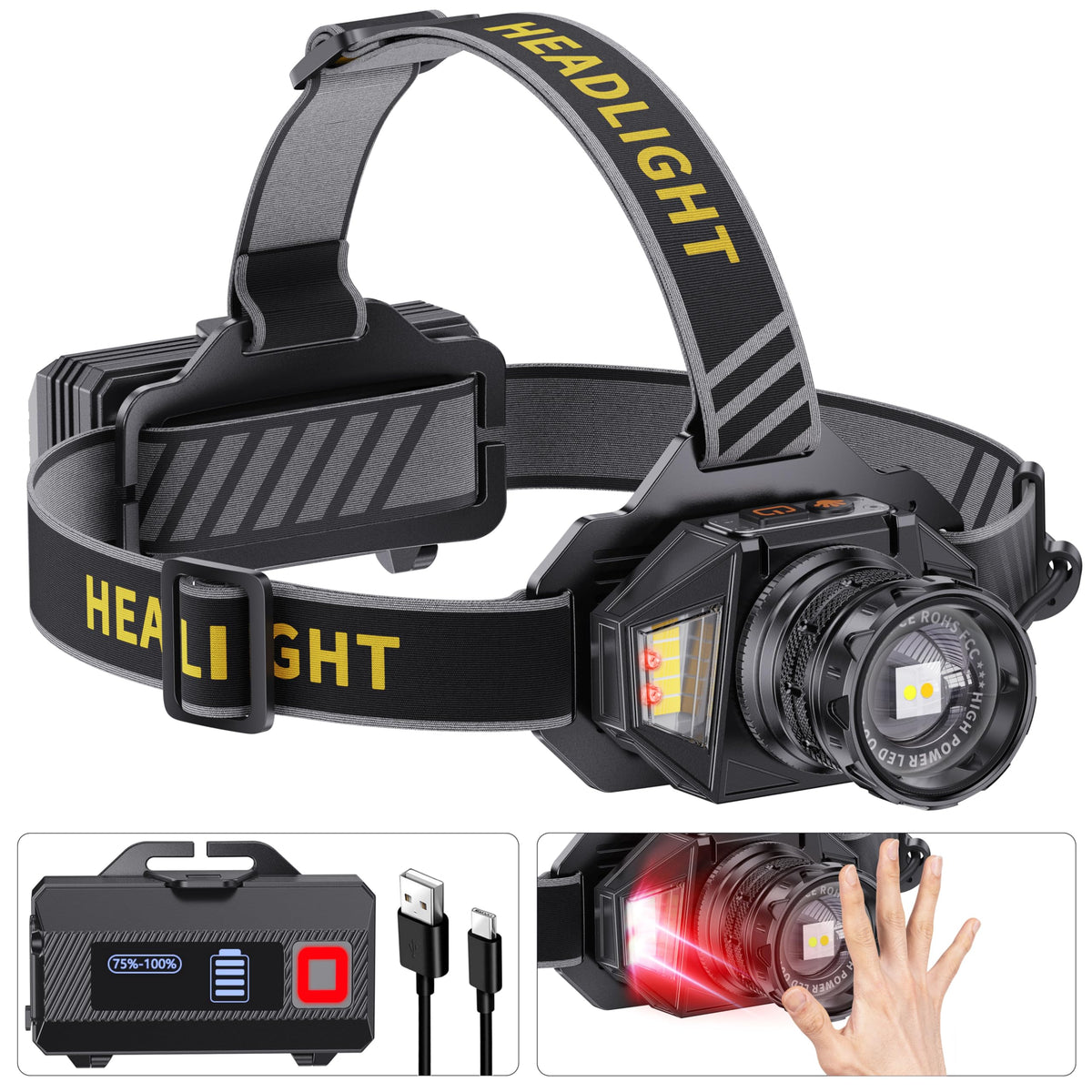 LJCMN front view showing LED array and compact housing for powerful illumination