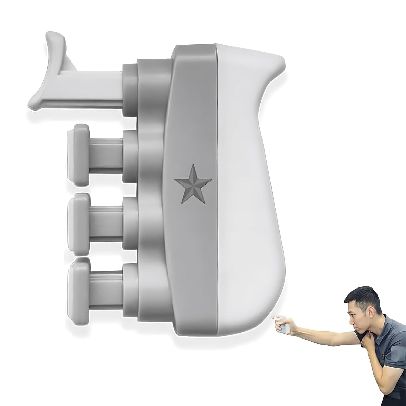 LJDTTXS front view showing compact trainer and ergonomic shape for portable practice