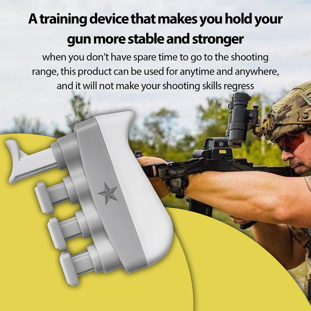 LJDTTXS trainer in use with hand performing dry-fire motion to build muscle memory
