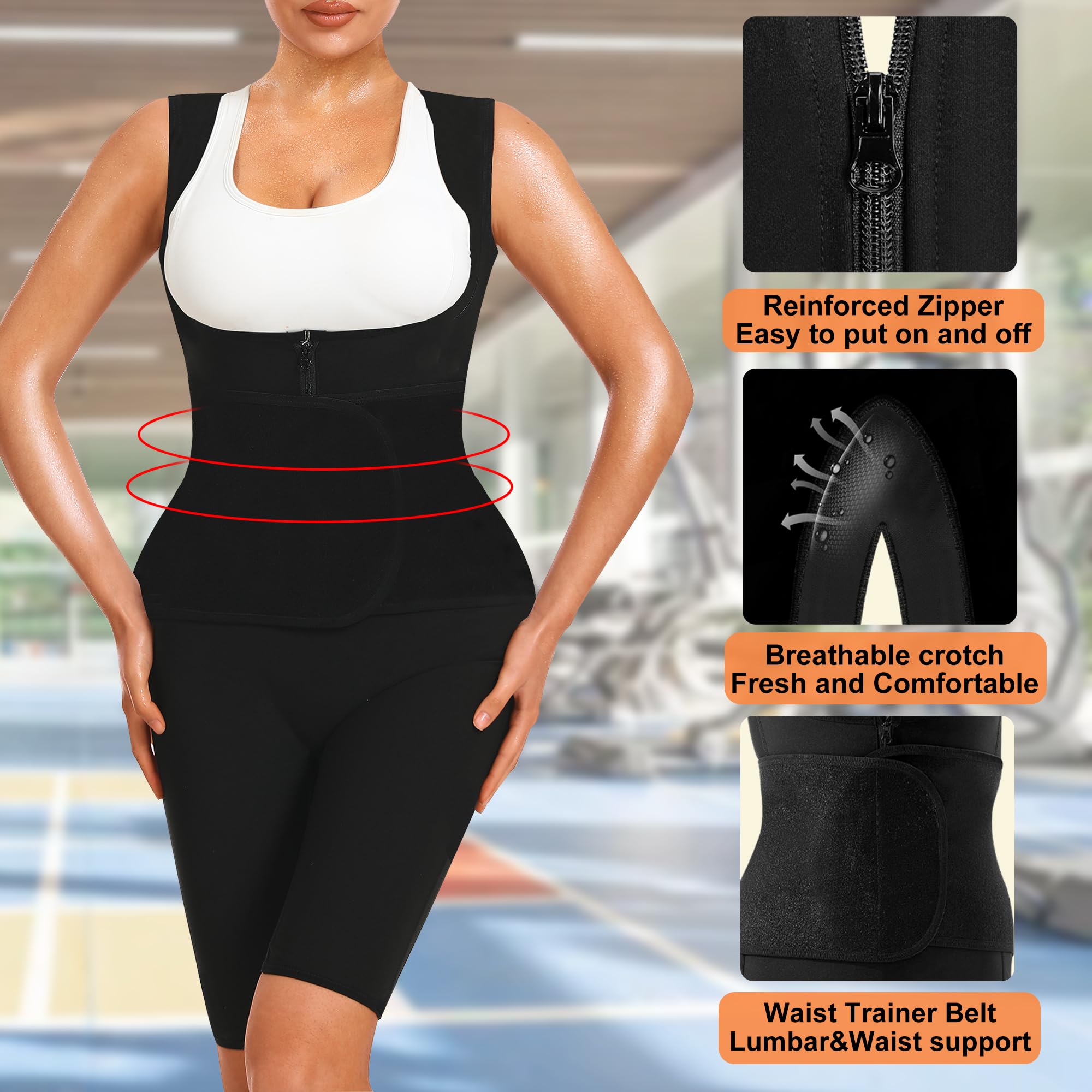 LMCOB Velcro waist support highlighted to show core compression and posture aid