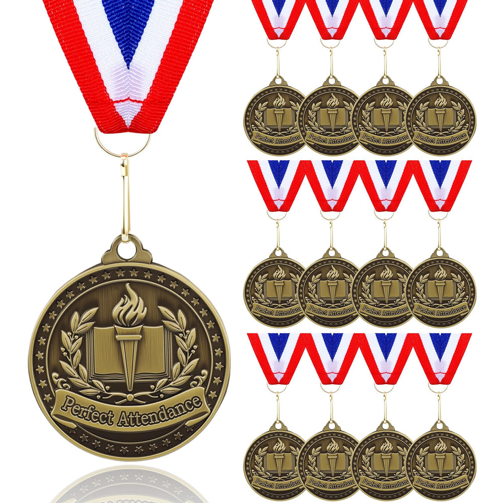 Loetere front view of 12-pack medals showing presentation-ready set and value