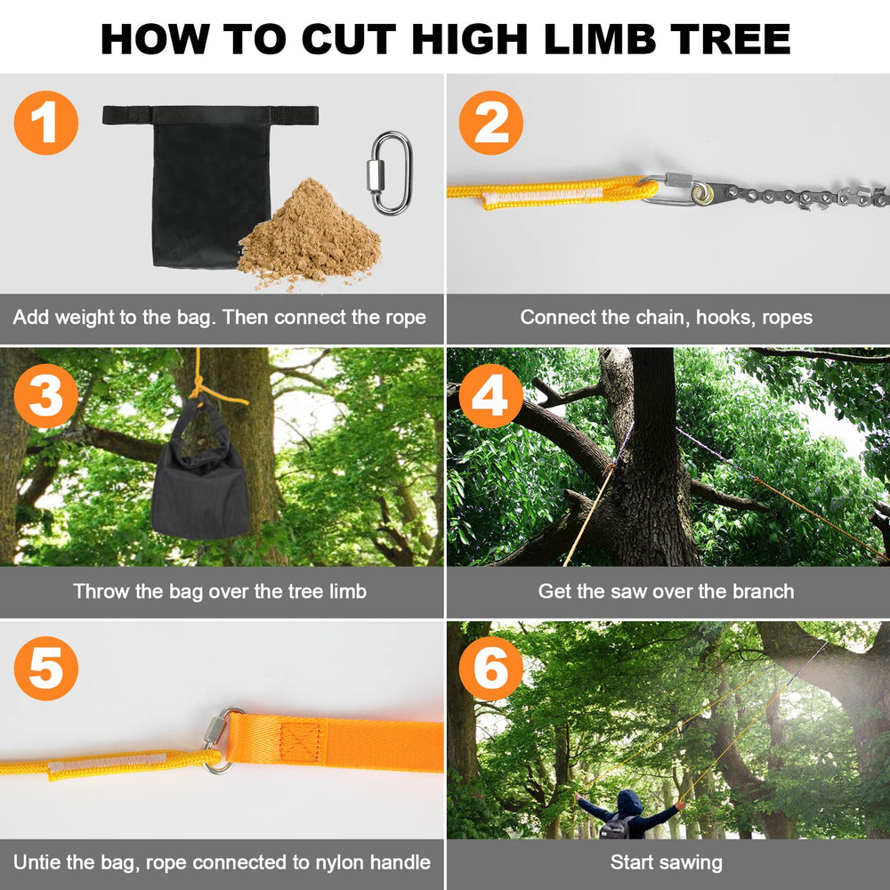 Loggers Art Gens two 23ft ropes and carabiners laid out for secure high‑limb rigging