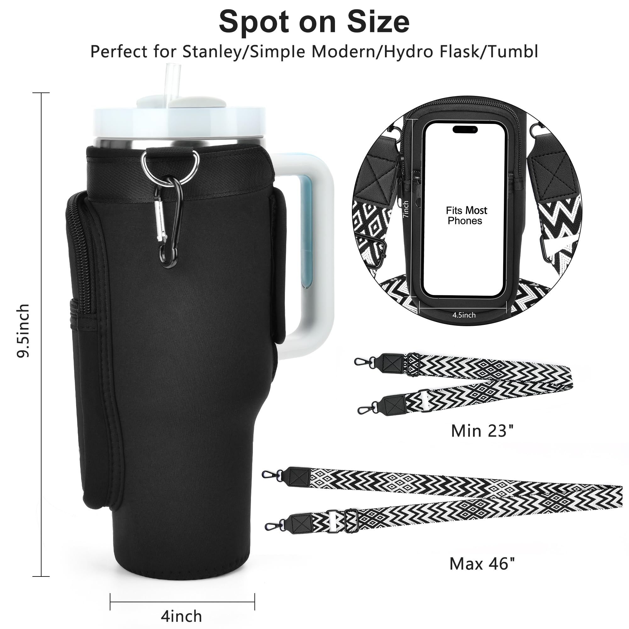 LOKASS phone pocket demonstration holding a 6.7-inch phone