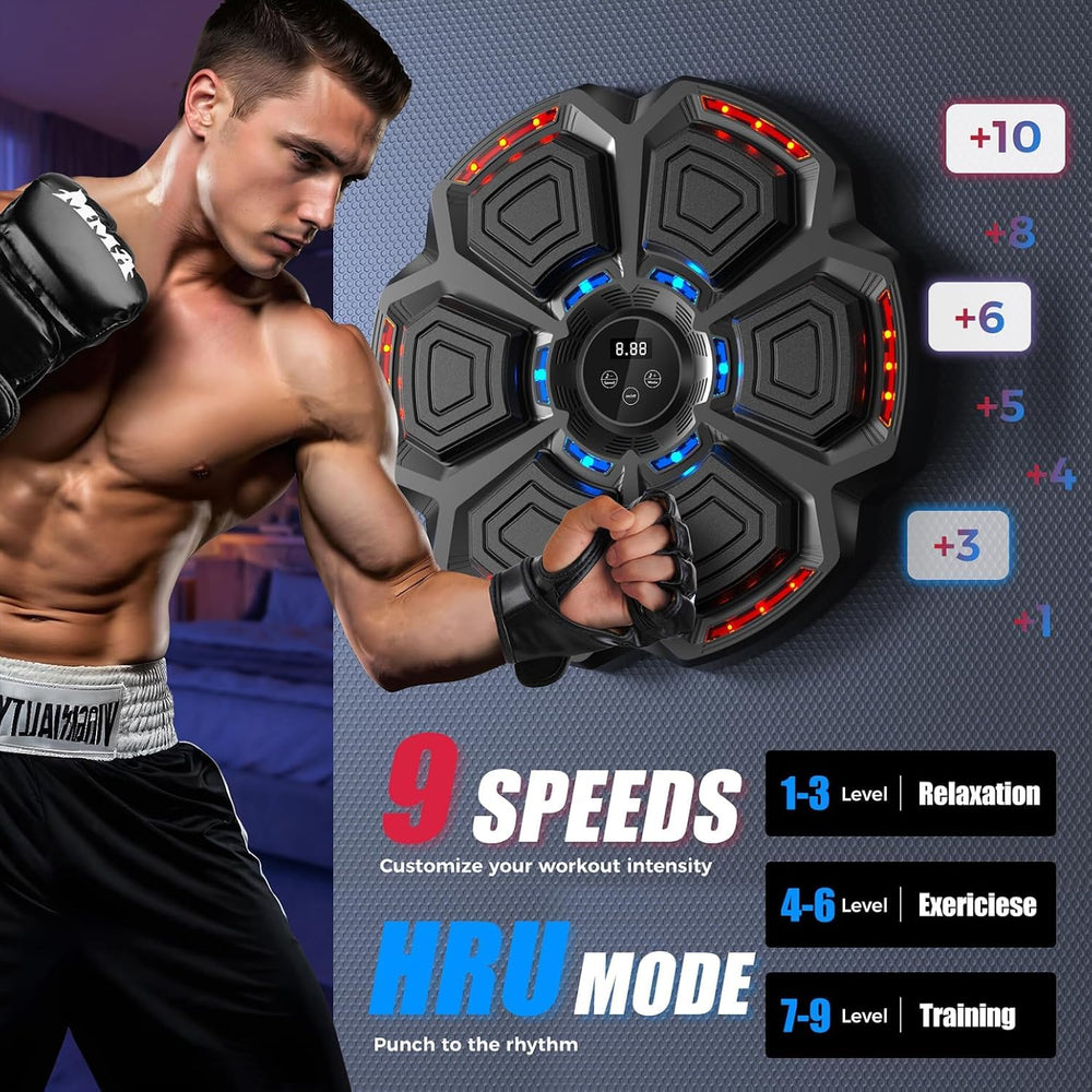 Adult using LOLBOX for tempo punches demonstrating cardio and reflex training benefit