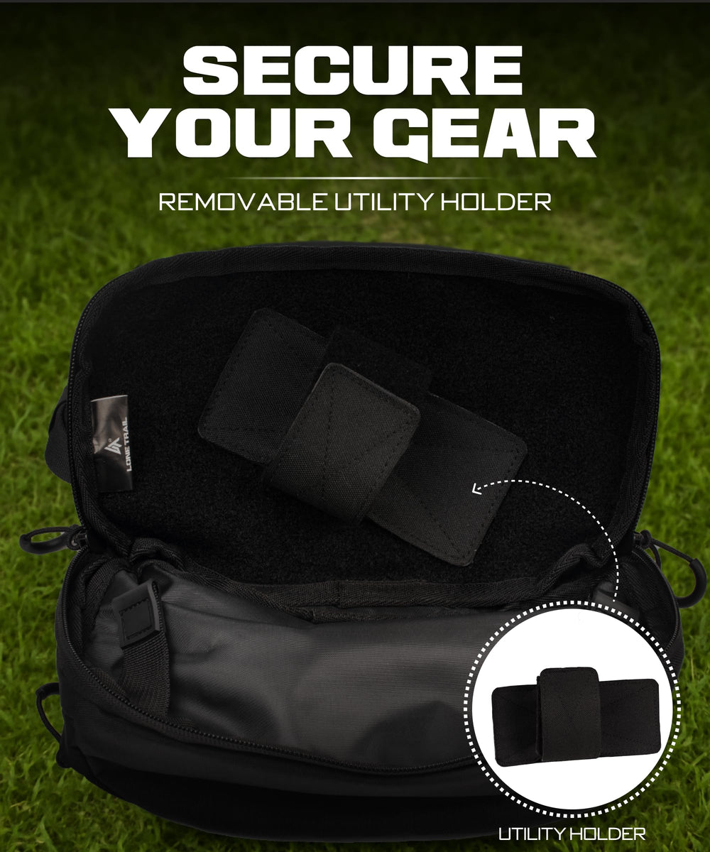 Lone Trail worn crossbody in urban scene showing discreet concealment and mobility benefit