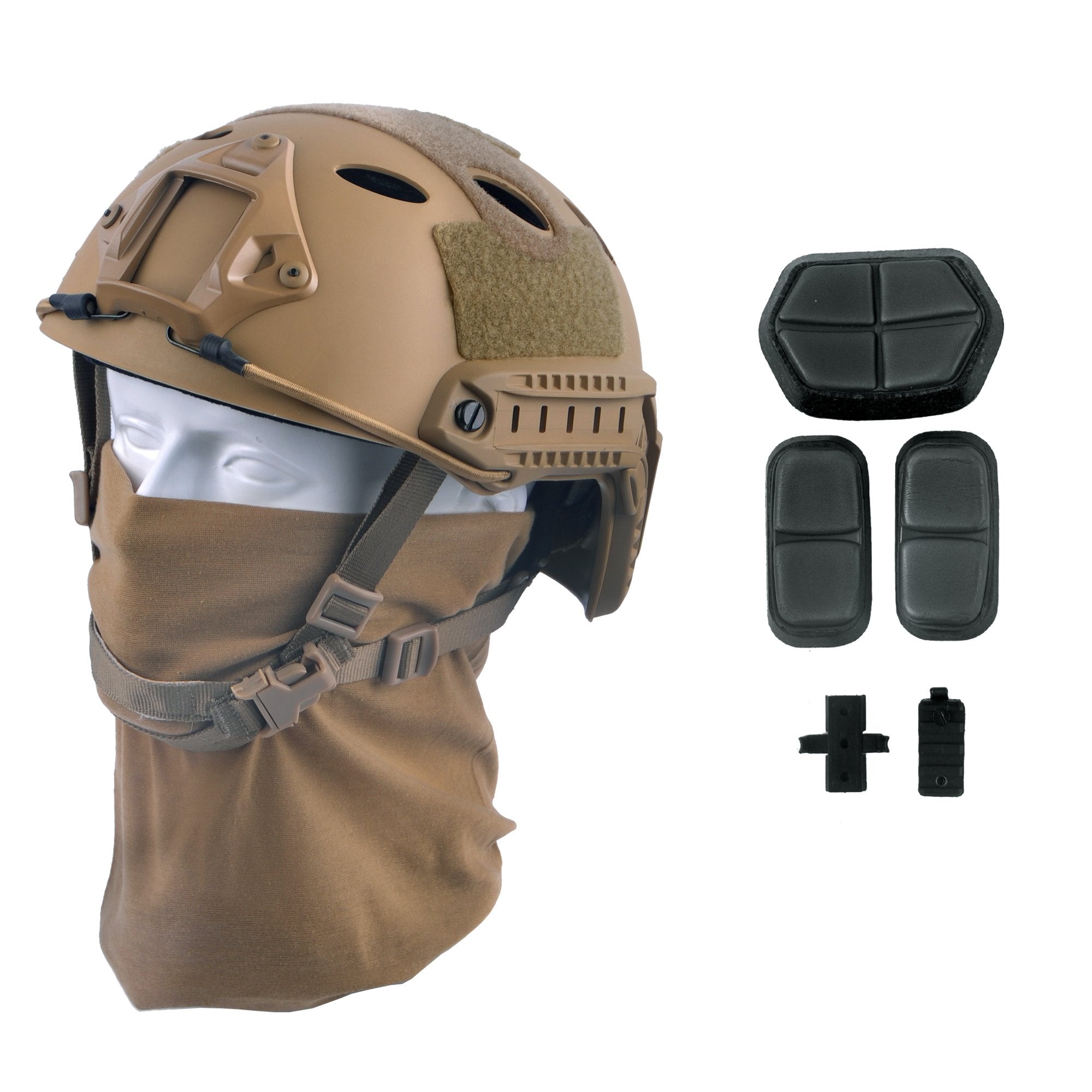 LOOGU helmet front view showing tactical profile and low weight benefit