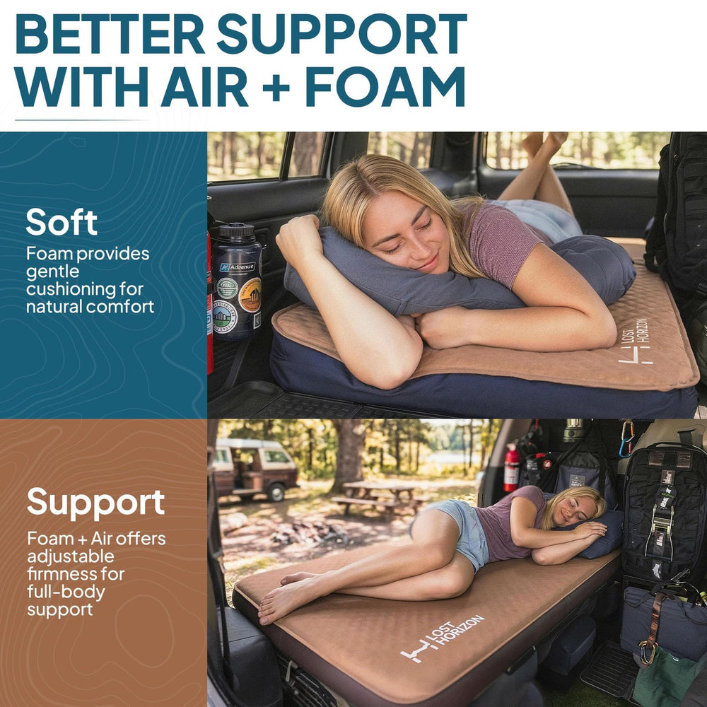 Lost Horizon Option3 foam cross-section revealing dense core and insulation for stable support