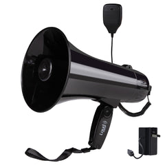 Loudmore megaphone front view showing horn and clear projection benefit
