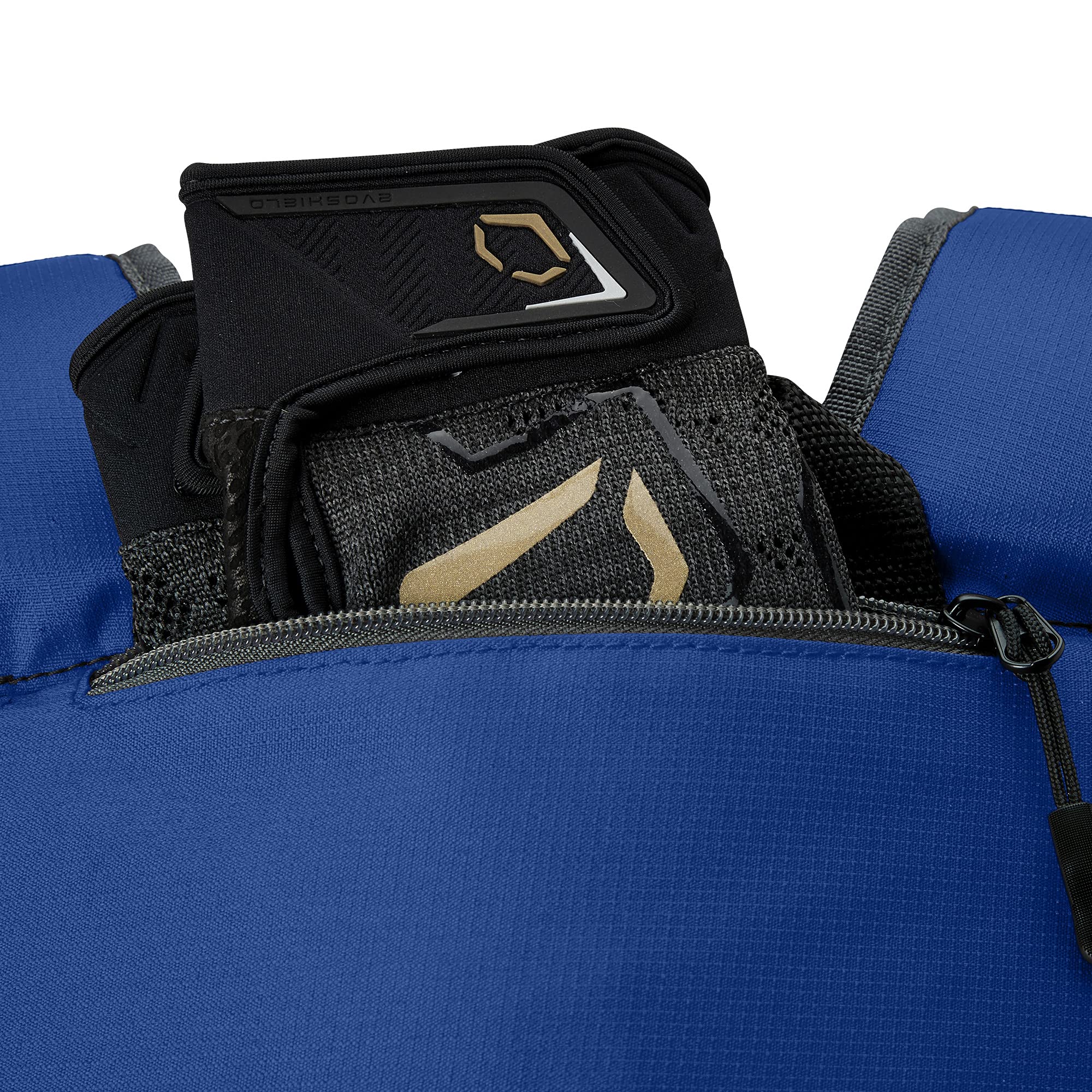 Louisville Slugger valuables pocket closeup protects phone and keys safe