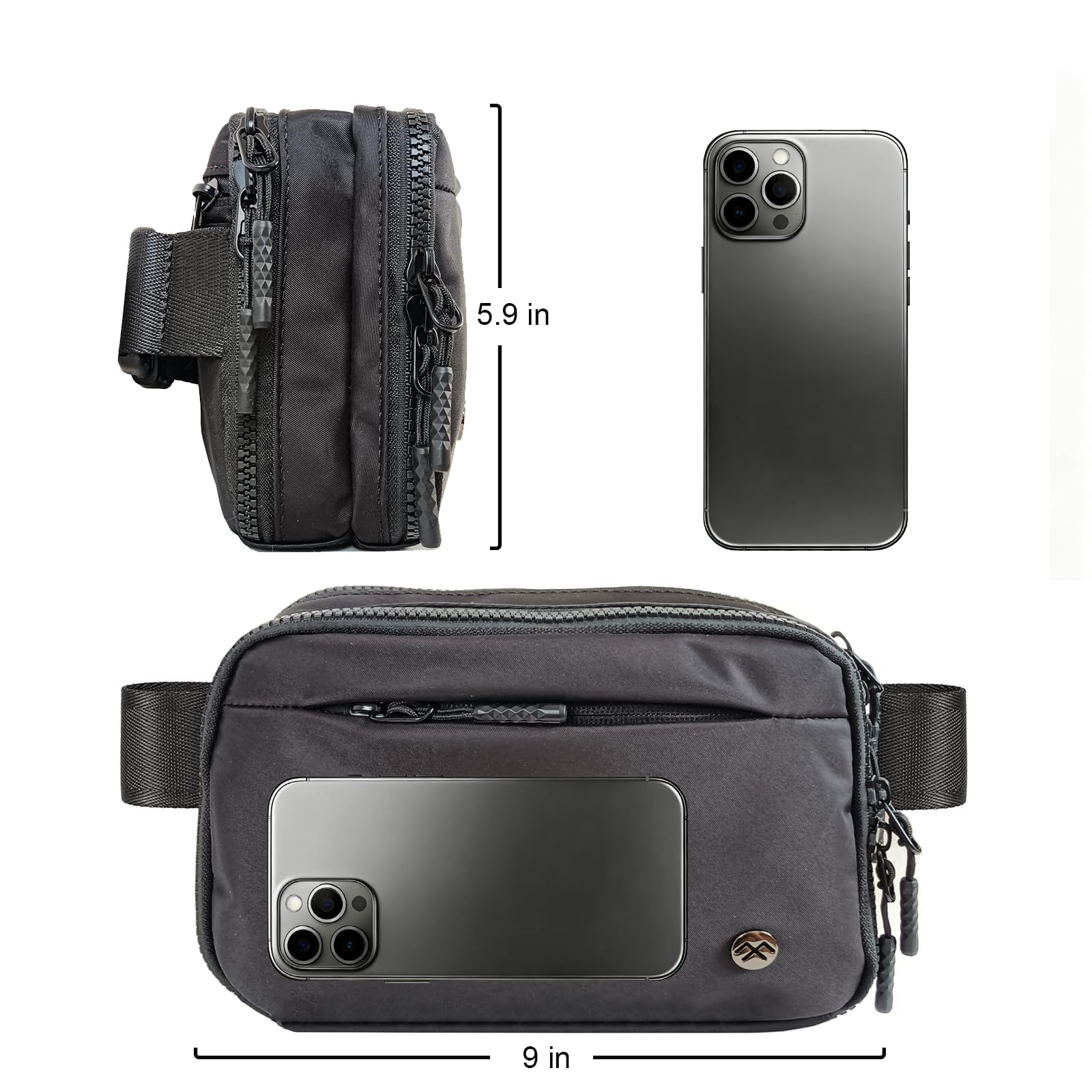 LOUXIFENG side pocket showing anti-drop feature and secure small-item retention benefit