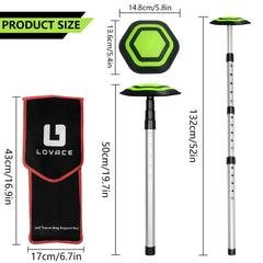 LOVACE installed inside a travel golf bag showing club protection and reduced shifting benefit