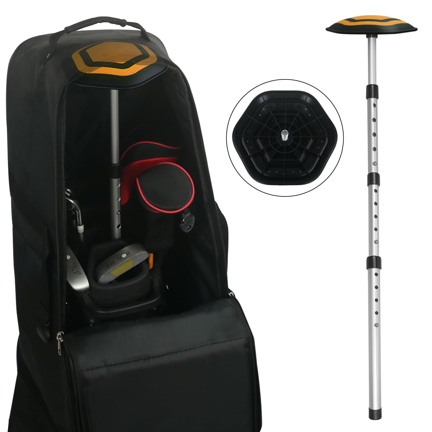 LOVACE lifestyle airport luggage setting illustrating travel-ready protection and portability
