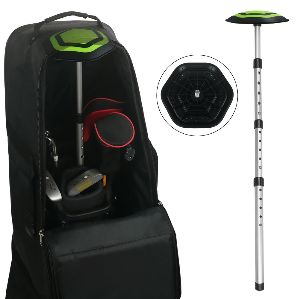 LOVACE lifestyle travel scene with pole and travel bag showing convenient transport benefit