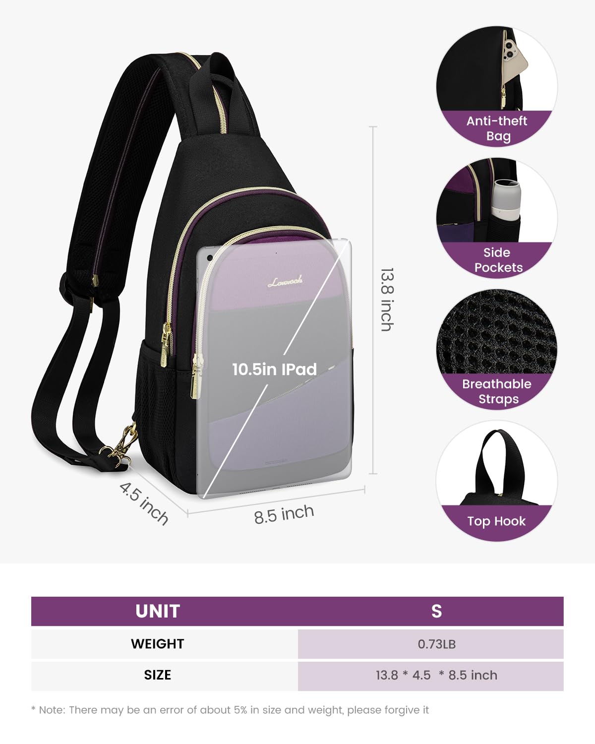 LOVEVOOK converted to small backpack mode showing versatile strap setup