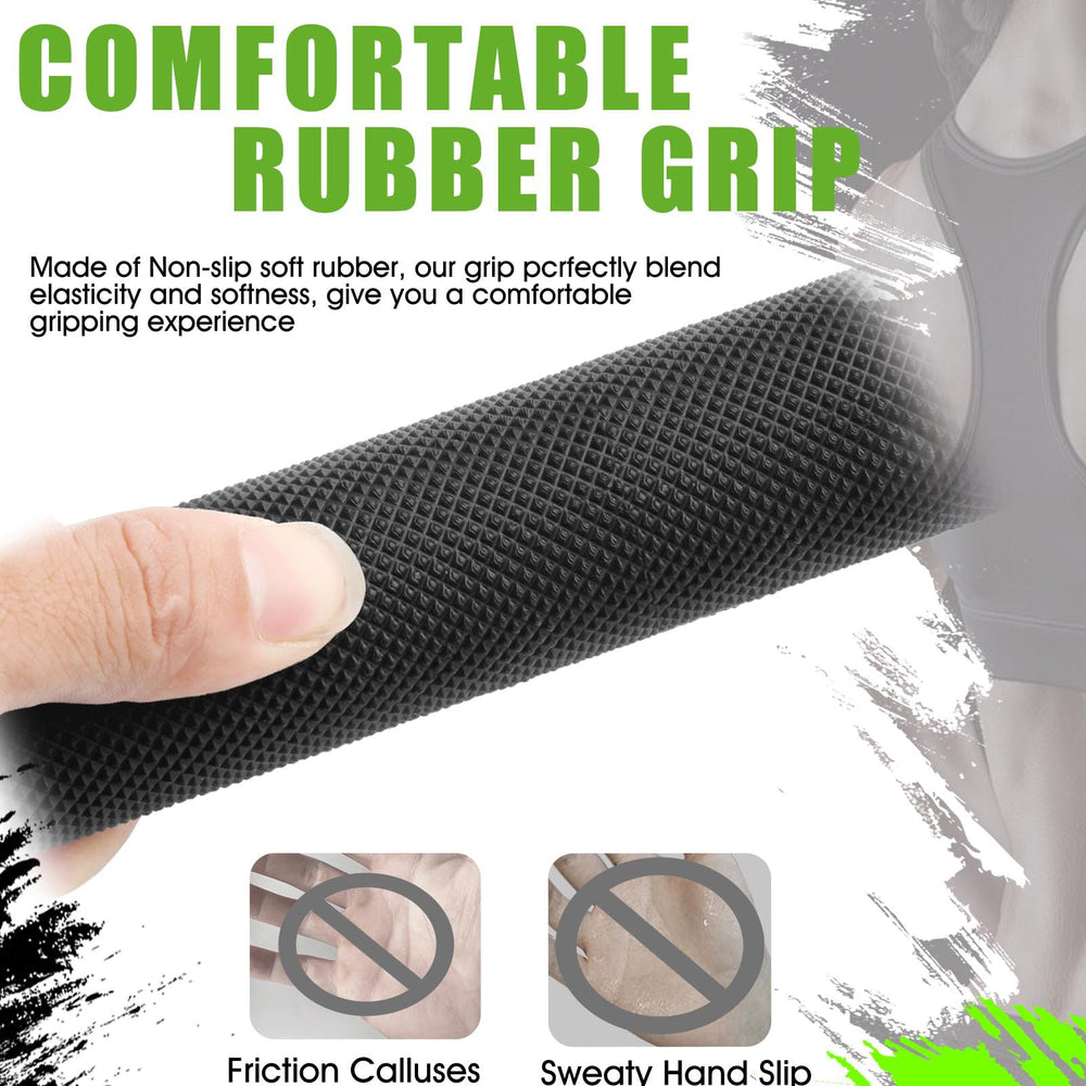 Lovind close-up of 1.3 inch rubber comfort grip providing secure, reduced-fatigue hold