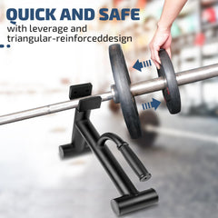 Lovind deadlift jack padded hooking grip closeup protecting bar knurling and securing bar