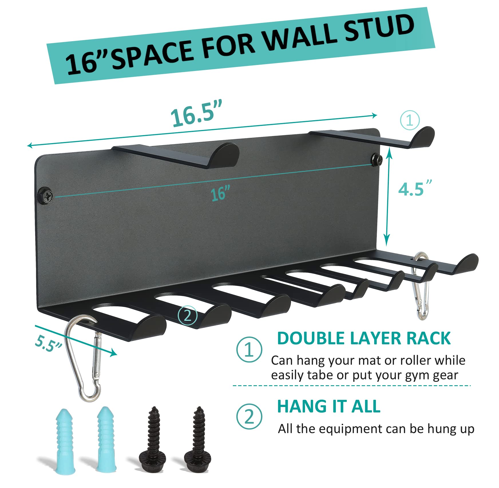 Lovind rack next to dumbbell illustrating compact footprint and scale