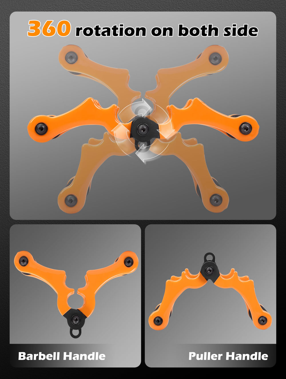 Lovind close-up of rubber-coated grips demonstrating anti-slip comfort benefit