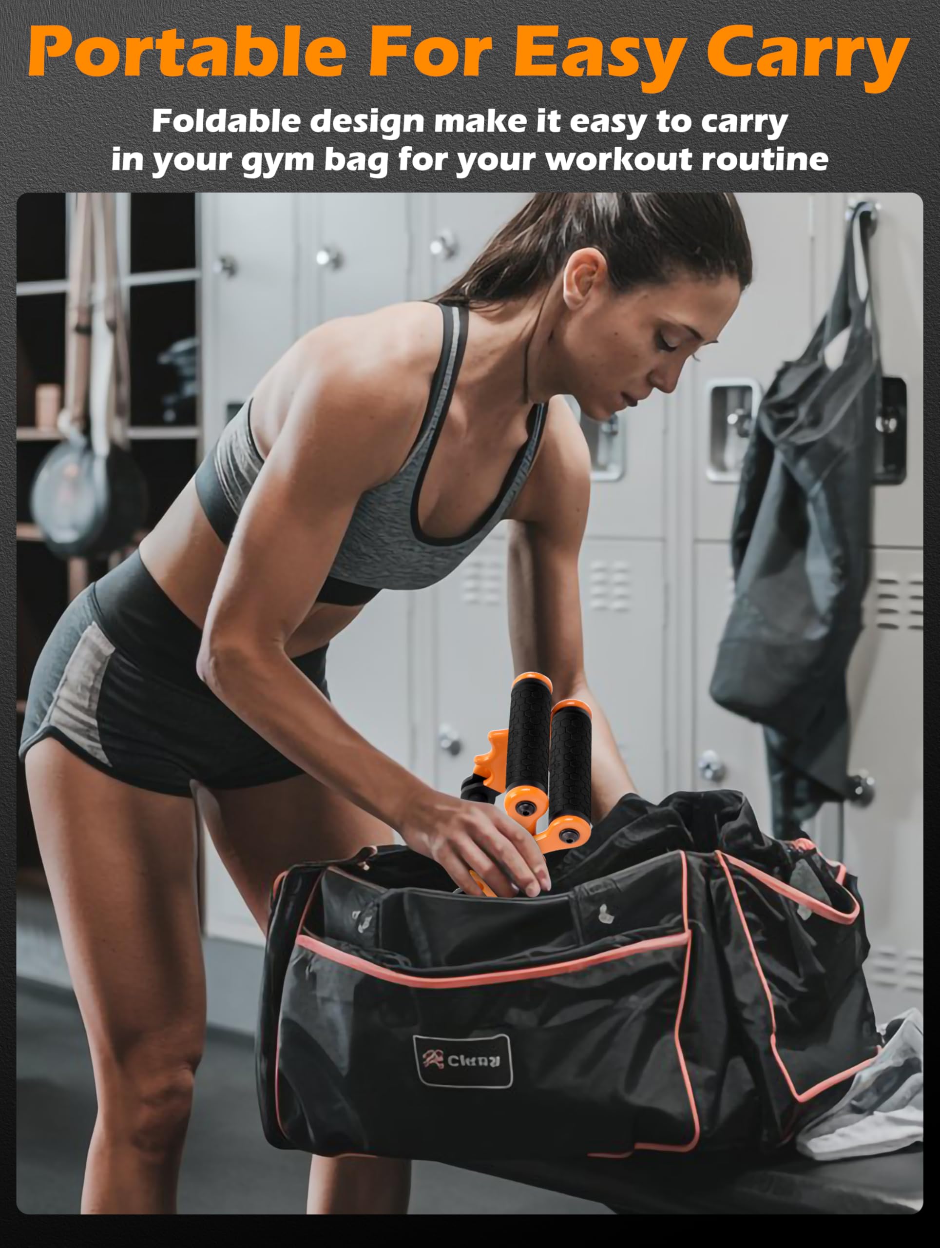 Lovind in a home gym scene showing versatility and space-saving benefit
