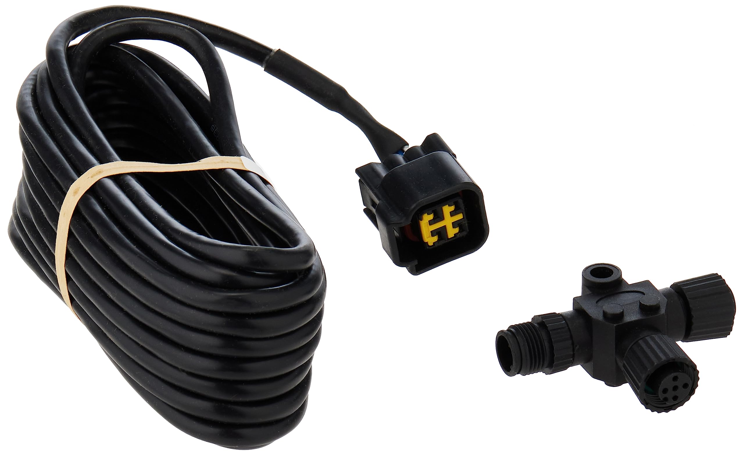 Lowrance Yamaha cable front connector showing durable plug and reliable connection benefit