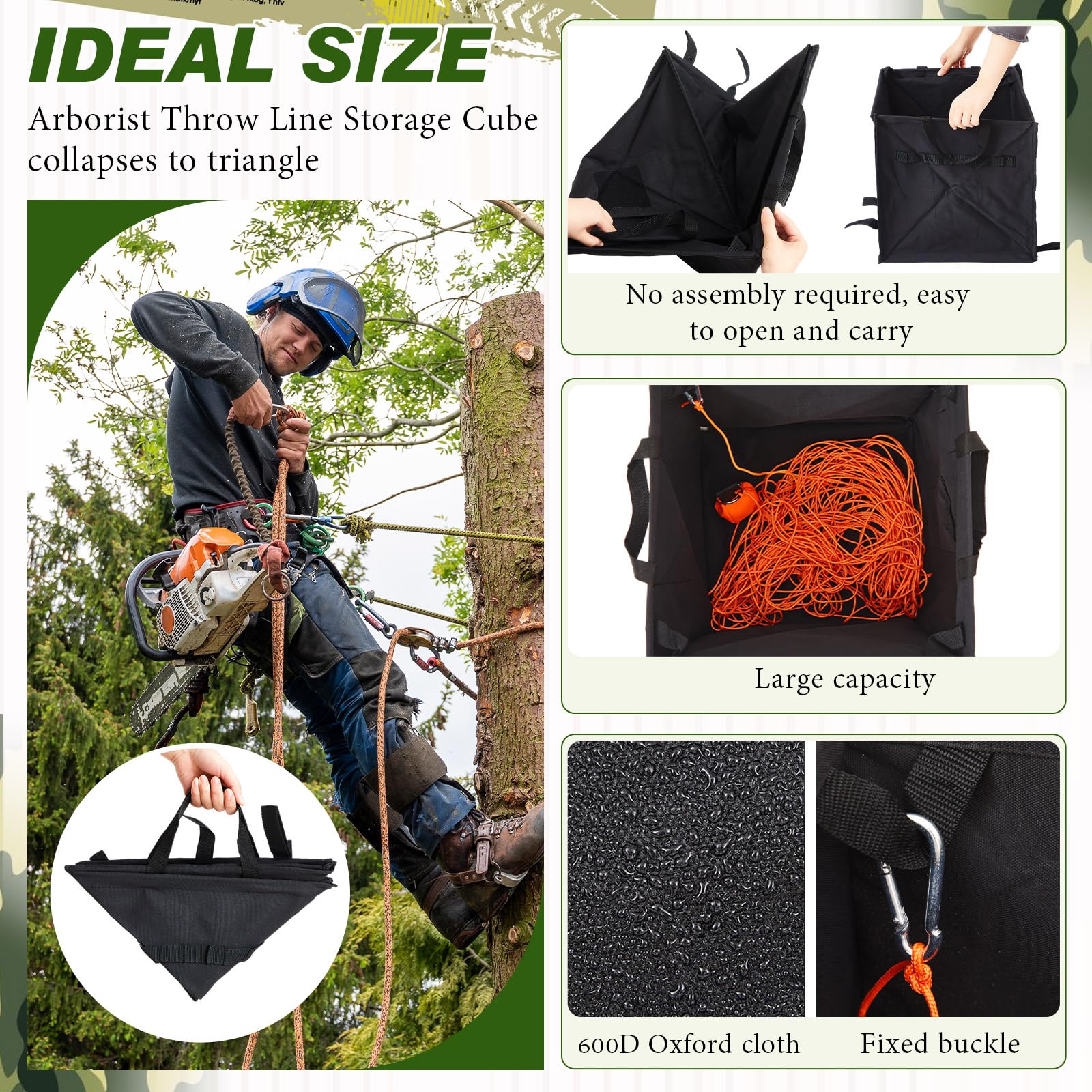 LOYIM coiled 164 ft polyester rope detail showing smooth handling benefit