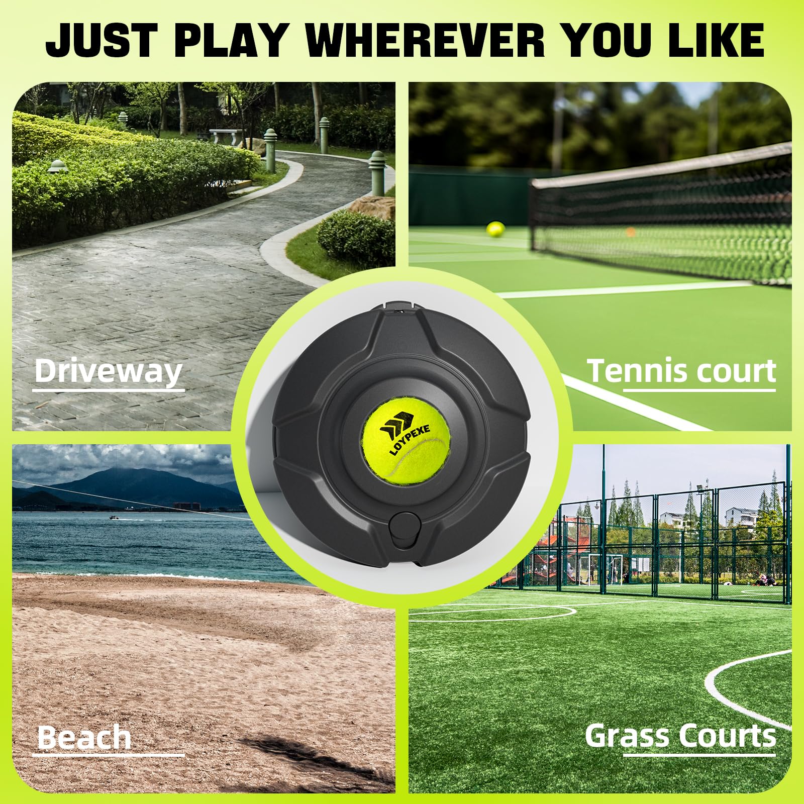 LOYPEXE player using trainer for forehand practice improving stroke timing