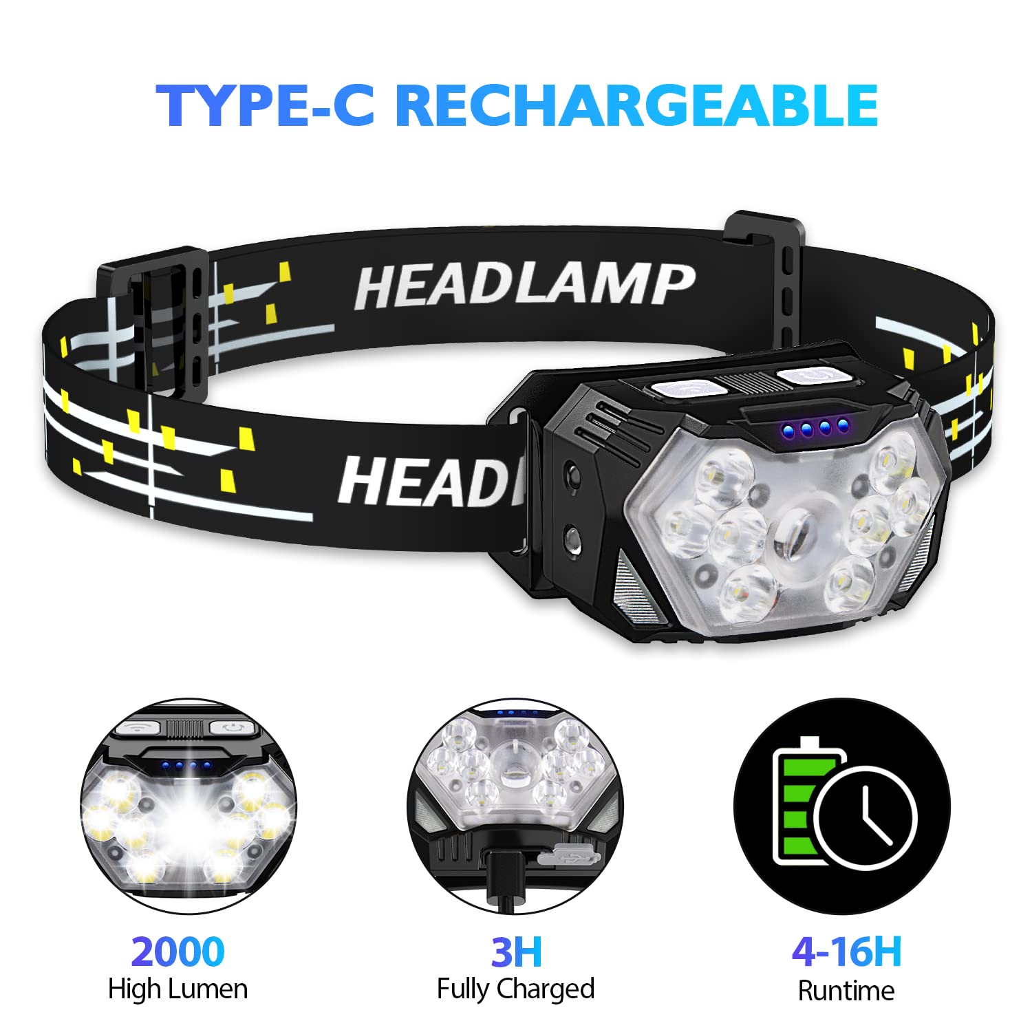 Lsnisni headlamp worn by runner on night trail improving visibility