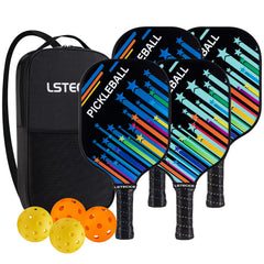 LSTECICE front view of four paddles and bag showing set convenience