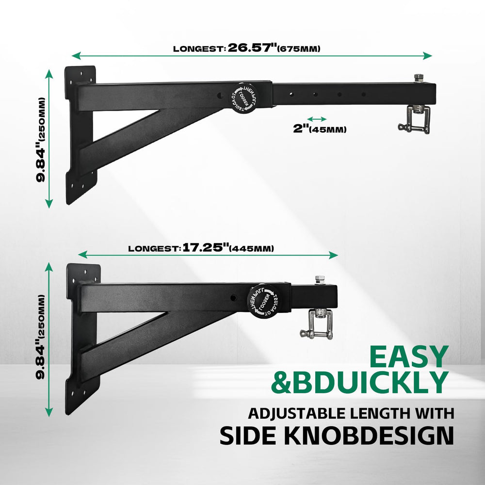 LTSEAME adjustable arm extended illustrating length options and quick locking benefit