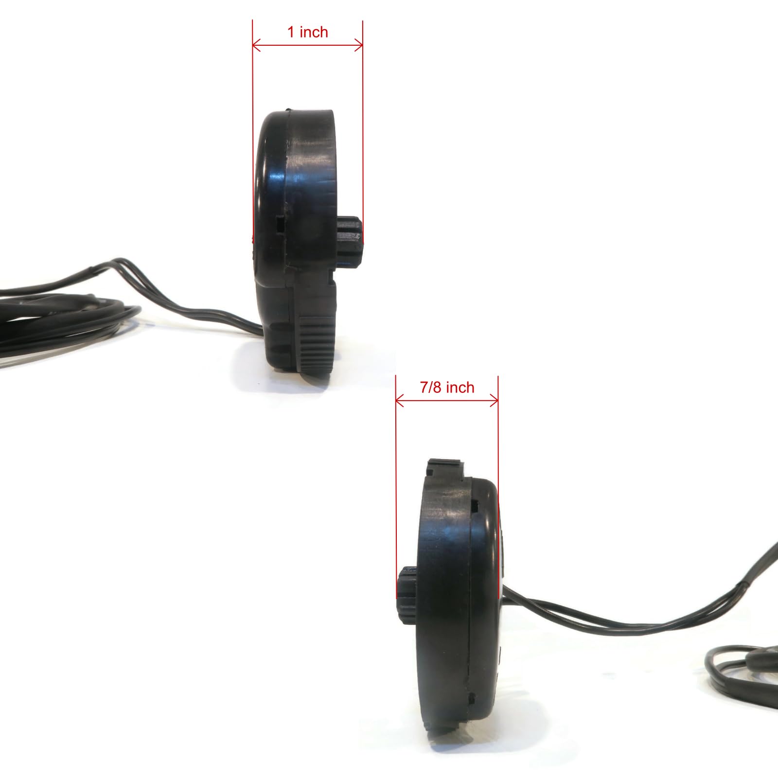 LucaSng two-wire trim sender close-up showing connector and housing, reliable feedback benefit