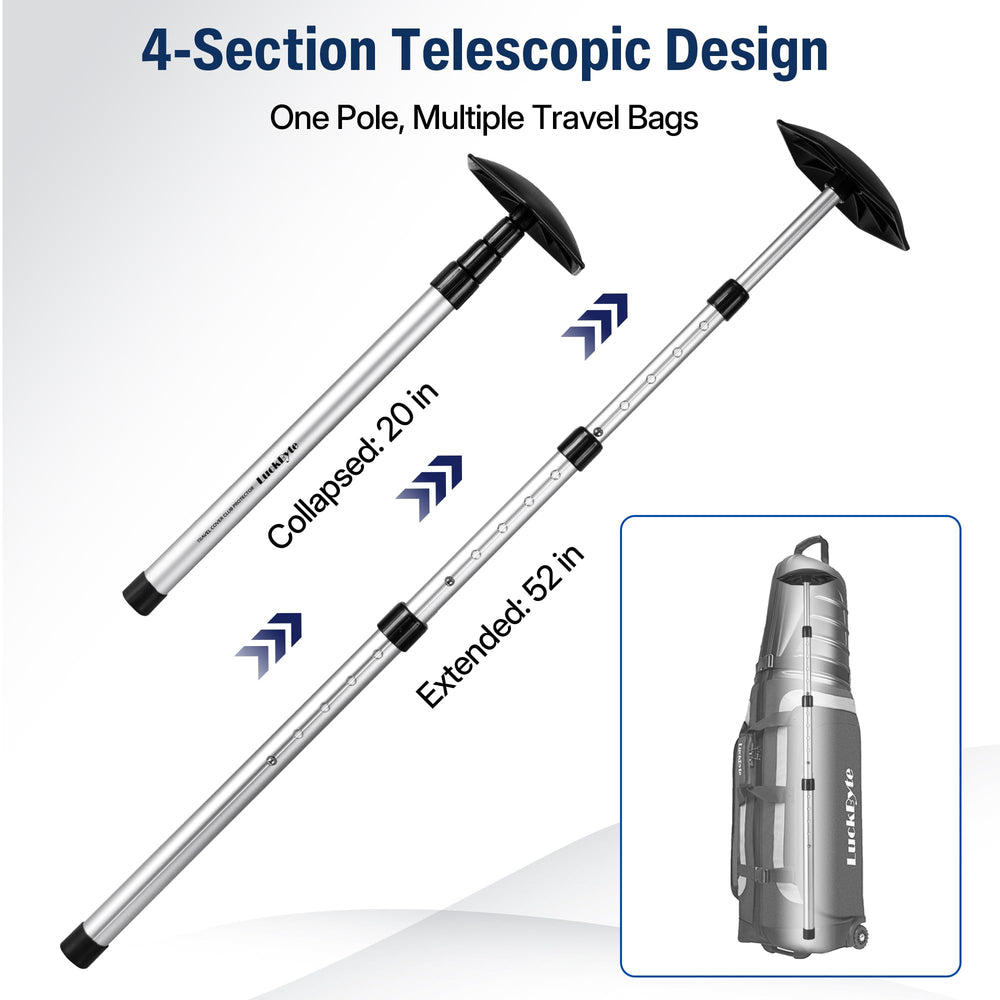 LuckByte collapsed pole packed compactly for easy storage benefit