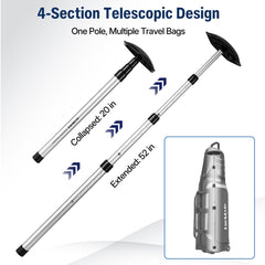 LuckByte collapsed pole packed compactly for easy storage benefit