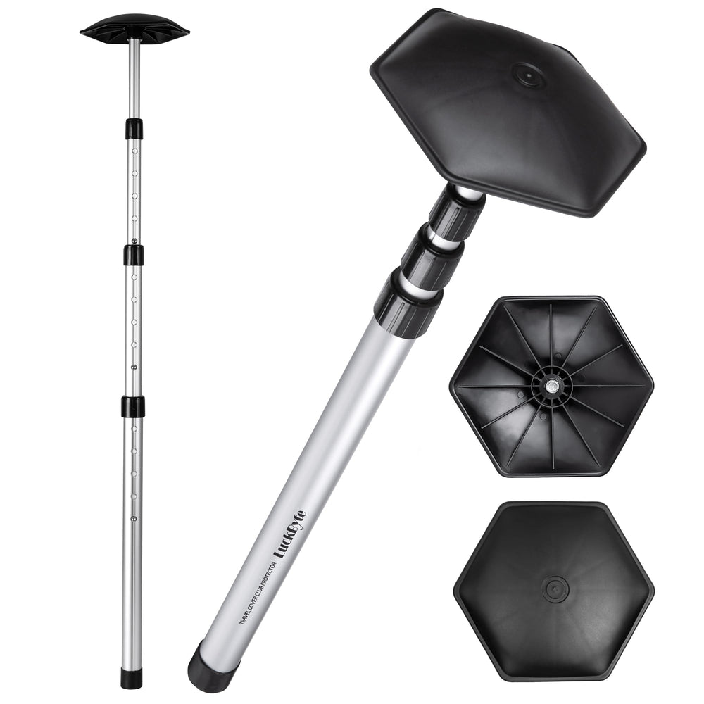 LuckByte front view of support pole showing full profile and lightweight benefit