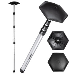 LuckByte front view of support pole showing full profile and lightweight benefit