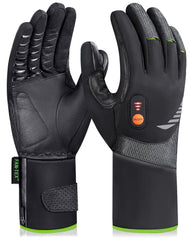 Luckcolor front view of gloves showing waterproof shell and design for warmth