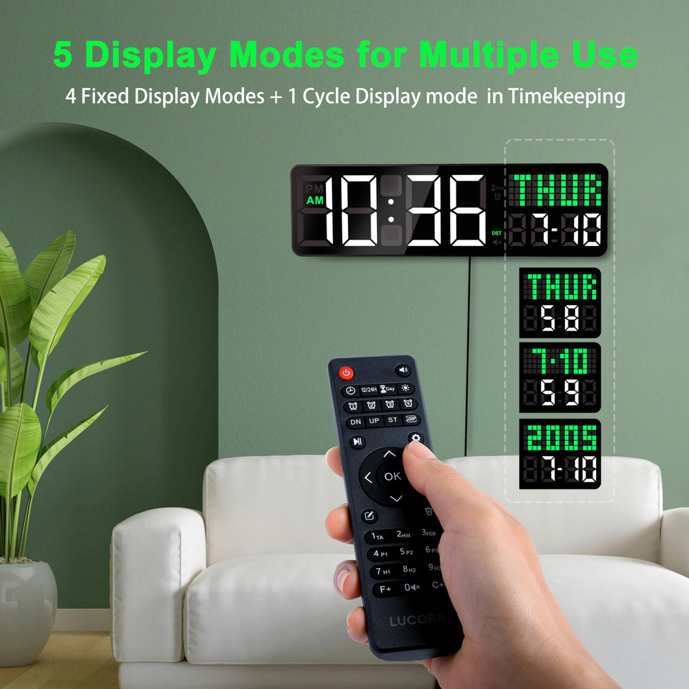 LUCORB close-up on LED seconds display for precise interval pacing benefits
