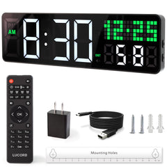 LUCORB front display showing bright LED time and seconds for clear visibility