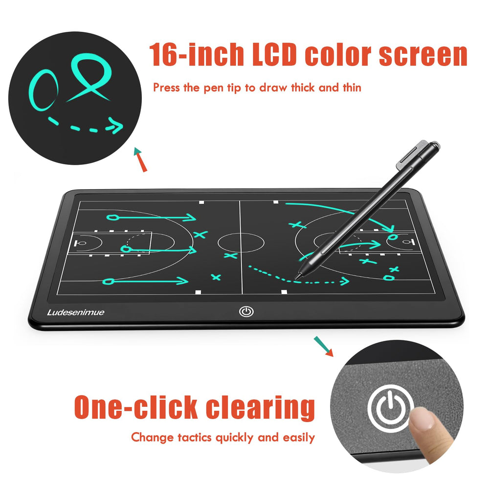 LUDESENIMUE board held in hand showing slim lightweight portability benefit