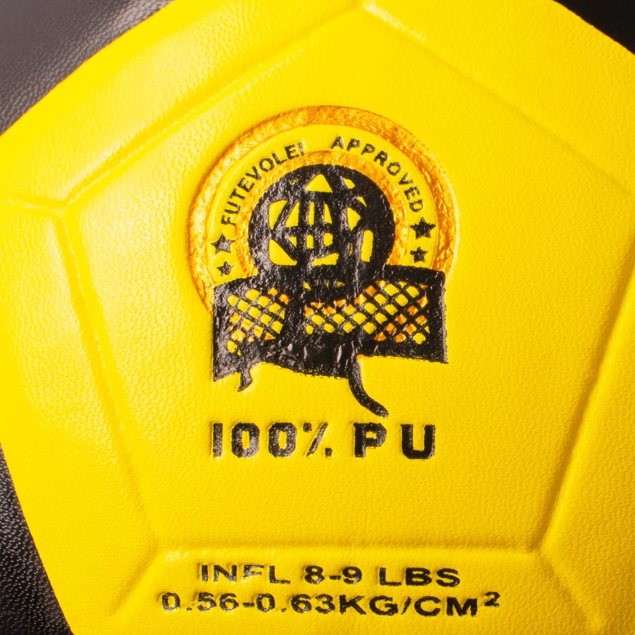 Close-up of Luke Sports vulcanized texture highlighting durable PU surface and improved control