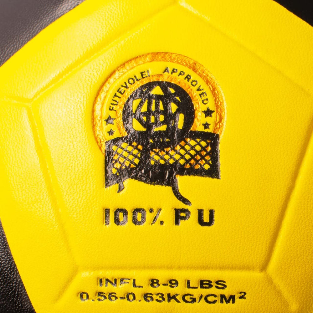 Close-up of Luke Sports vulcanized texture highlighting durable PU surface and improved control